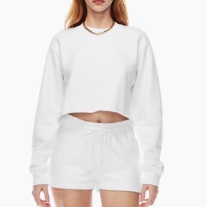 aritzia tna cropped cozy sweatshirt size 2